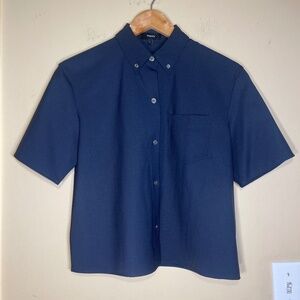 Theory Dark Blue Button-Up Shirt